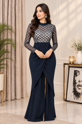 Classic Contrast Collar Dress