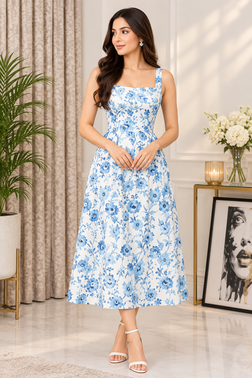 Classic Contrast Collar Dress